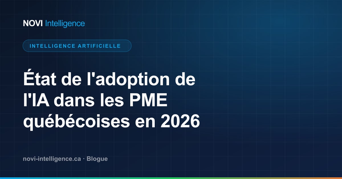 État de l'adoption de l'IA dans les PME québécoises en 2026