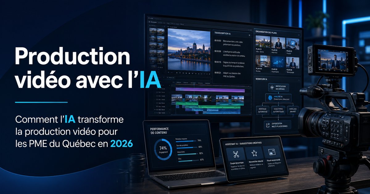 Comment l'IA révolutionne la production vidéo pour PME québécoises en 2026