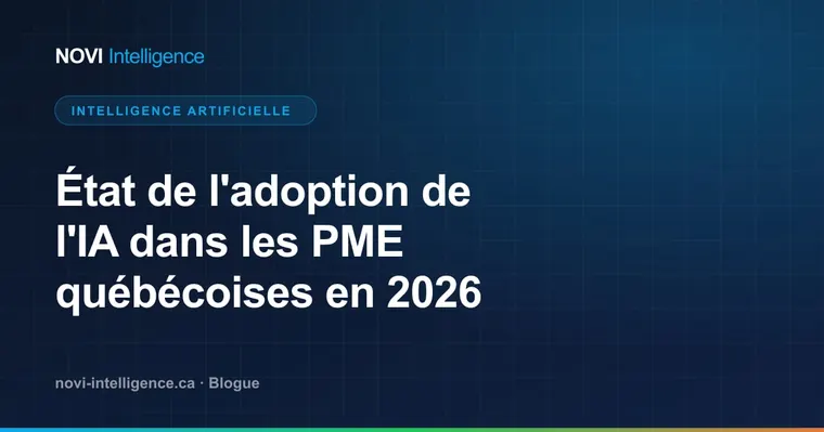 État de l'adoption de l'IA dans les PME québécoises en 2026