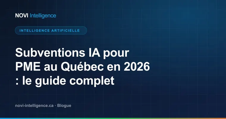 Subventions IA pour PME au Québec en 2026 : le guide complet